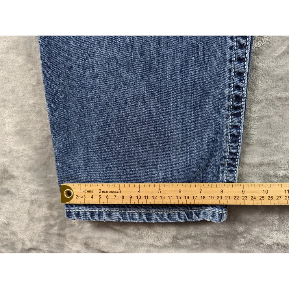 Ariat Jeans Mens 35x28 Blue M4 Relaxed Bootcut Denim Western Cowboy Rodeo READ